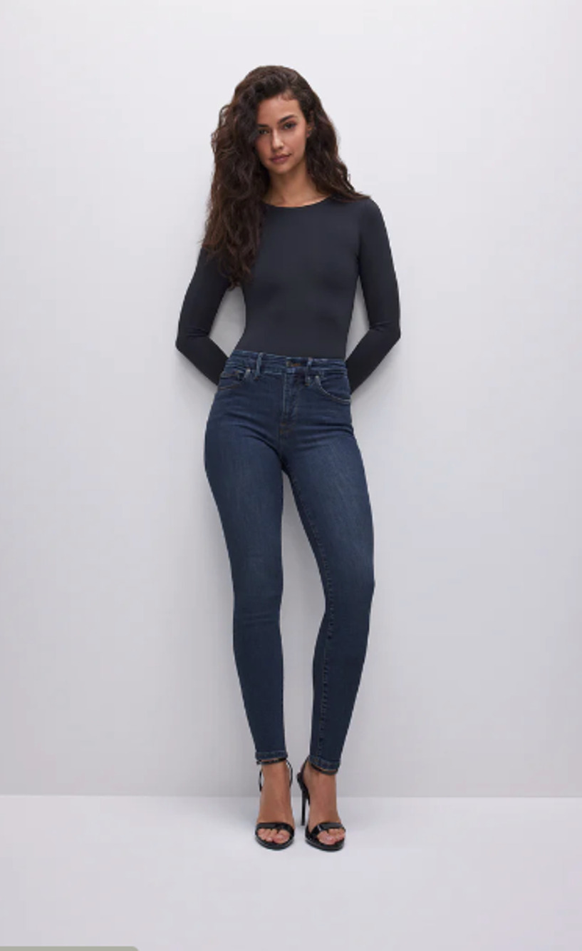 Good American NWT Good Legs Dark Wash Denim Jeans In Blue609 // 0